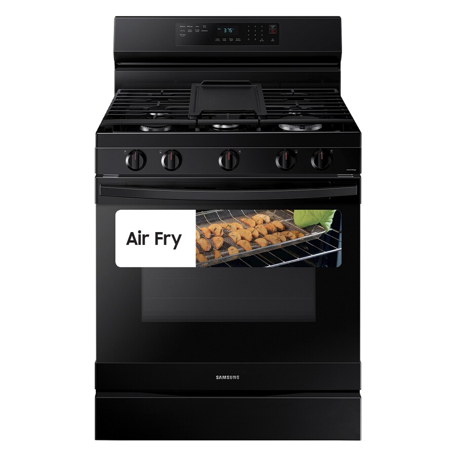 Samsung 6.0 cu. ft. Smart Freestanding Gas Range with NoPreheat Air Fry and Convection Black