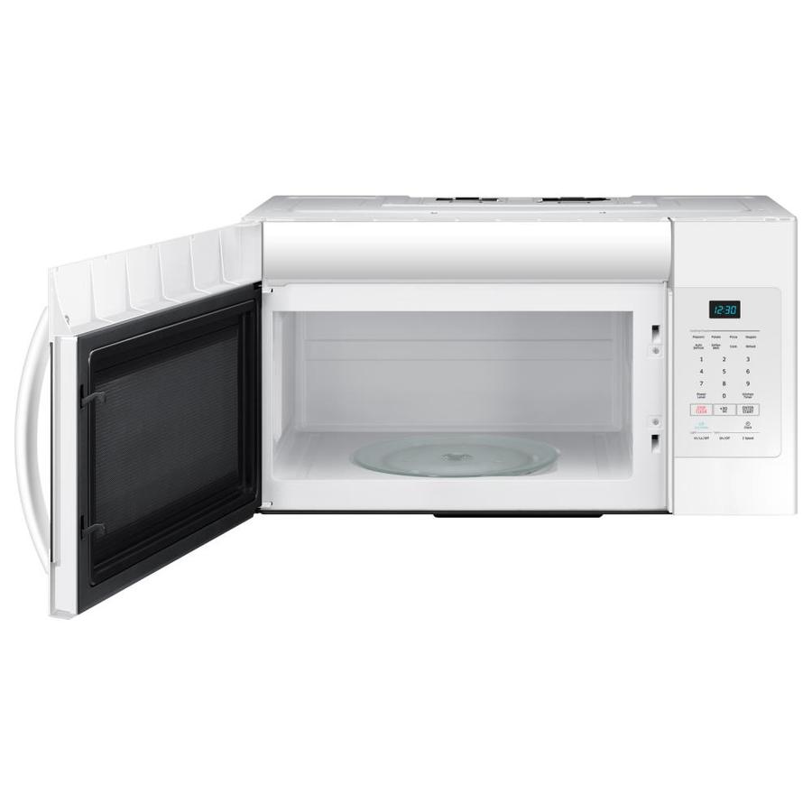 Samsung 1 6 cu ft over the range microwave white in the over the