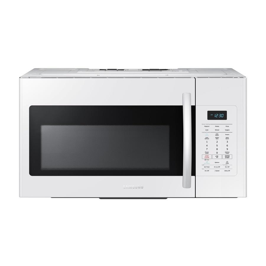 Samsung ME17H703SHW 1.7-cu ft 1000-Watt Over-the-Range Microwave with Sensor Cooking (White)