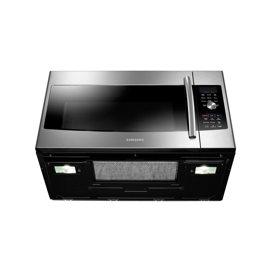 Samsung MC17F808KDT 1.7 cu. ft. Over-the-Range Microwave Oven with 1,750  Watts, 3-Speed 300 CFM Venting System, 10 Power Levels, Convection System,  Toaster Oven, Slim Fry Technology, Eco Mode, Ceramic Enamel Interior, Glass