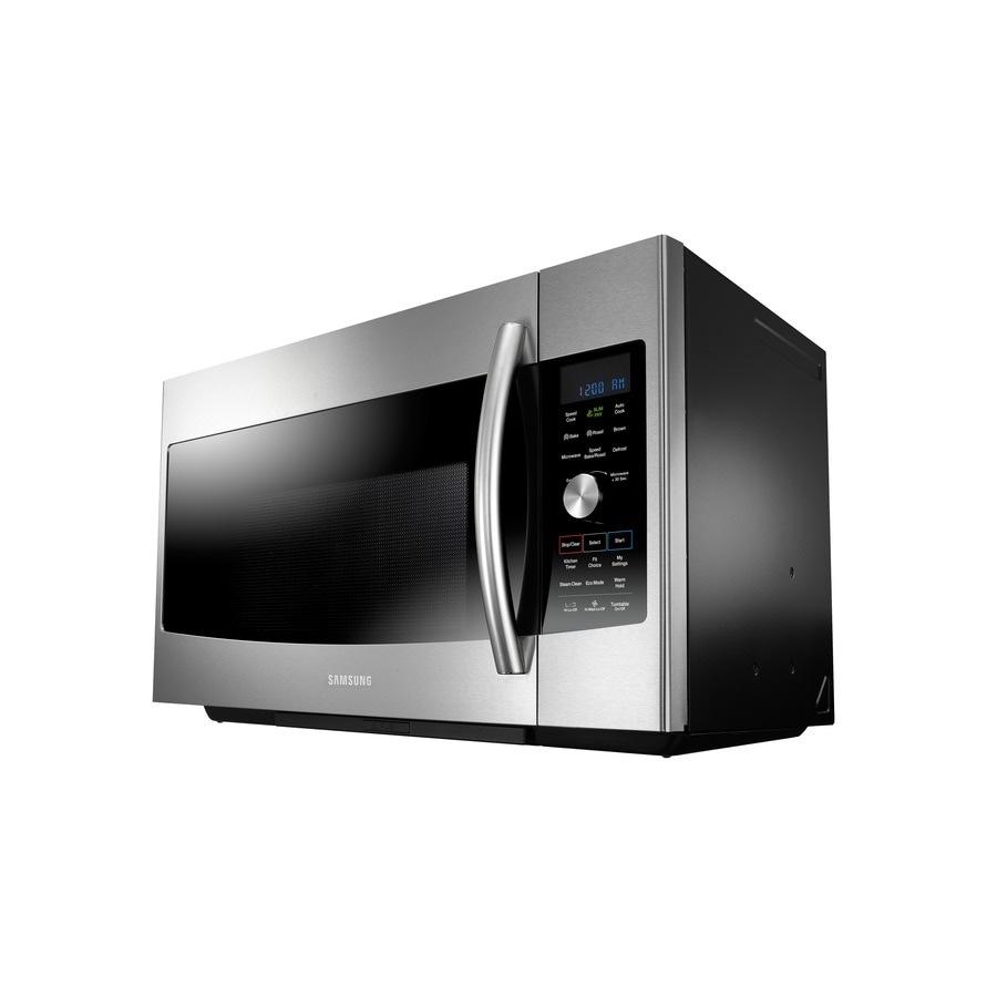 Samsung MC17T8000CS 30 Inch Over the Range Convection Smart Microwave with  1.7 Cu. Ft. Capacity, 3-Speed 300 CFM Ventilation, Slim Fry™, Auto  Cook/Defrost, Steam Clean, and WiFi: Fingerprint Resistant Stainless Steel