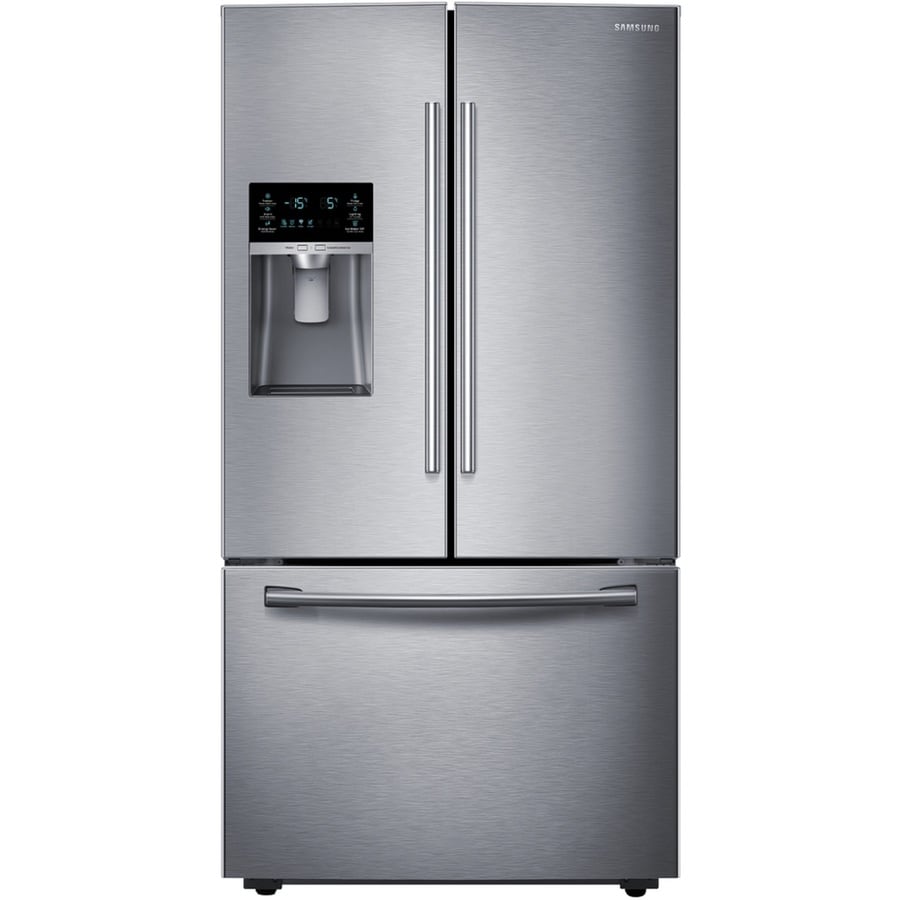 Samsung 22 5 Cu Ft Counter Depth French Door Refrigerator With Ice