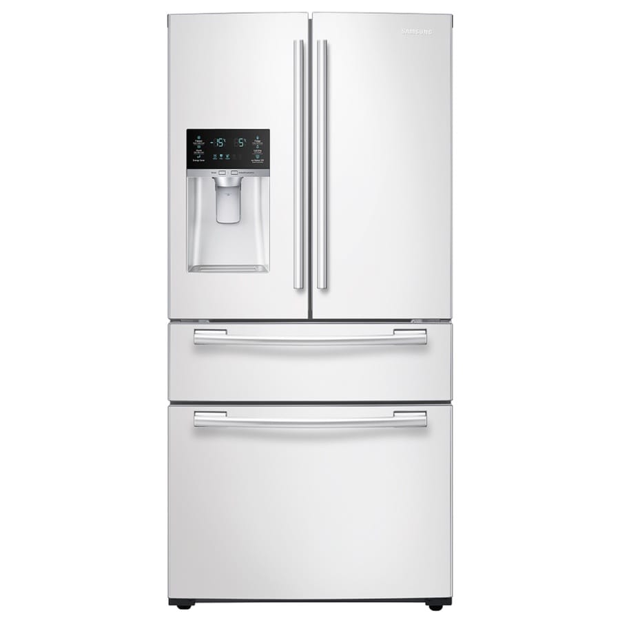 Samsung 24.73 cu ft 4 Door French Door Refrigerator with Single Ice Maker (White) ENERGY STAR