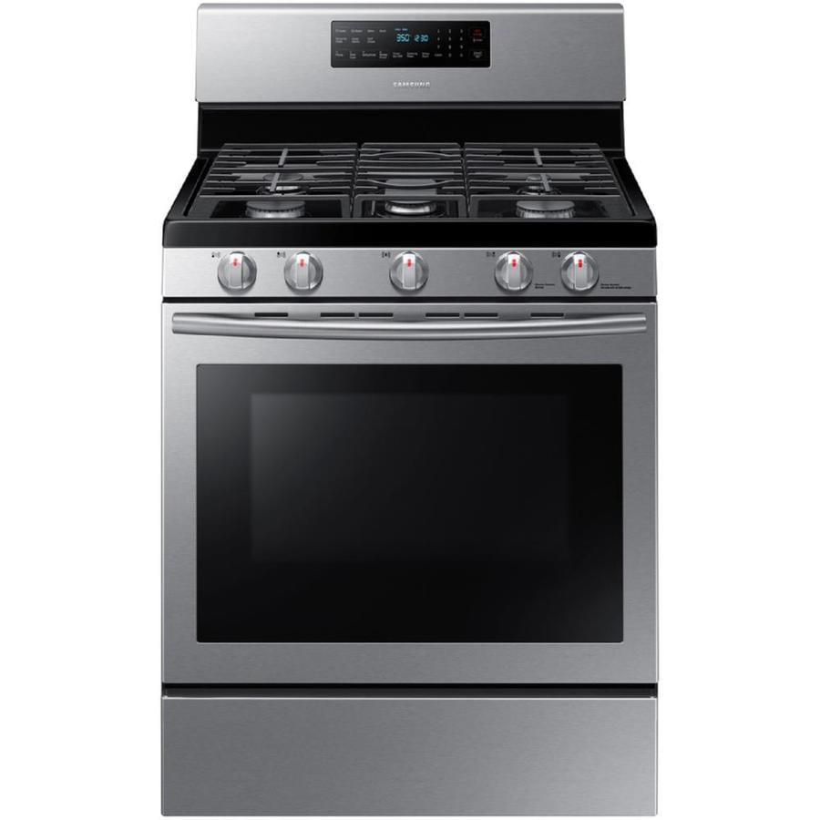 Samsung 5 Burners 5 8 Cu Ft Self Cleaning Convection Freestanding