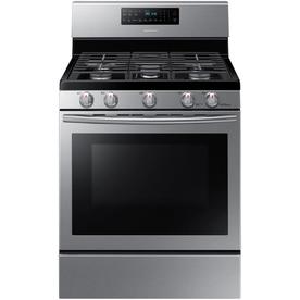 Save Up To 40 Percent On Select Liances At Lowes Samsung 5 Burner Freestanding 8 Cu Ft Self Cleaning Convection Gas Range