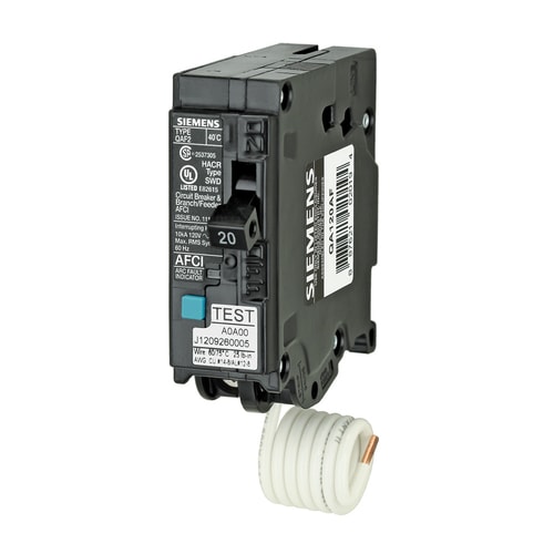 Siemens QP 20-Amp 1-Pole Combination Arc Fault Circuit Breaker in the ...