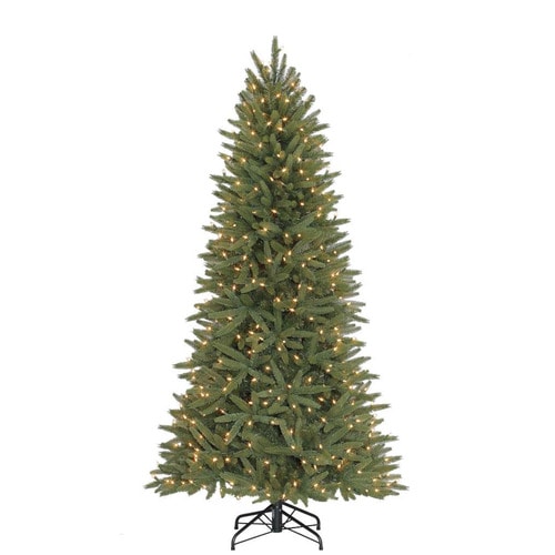 Holiday Living 6.5-ft Pre-Lit Walden Pine Artificial Christmas Tree ...