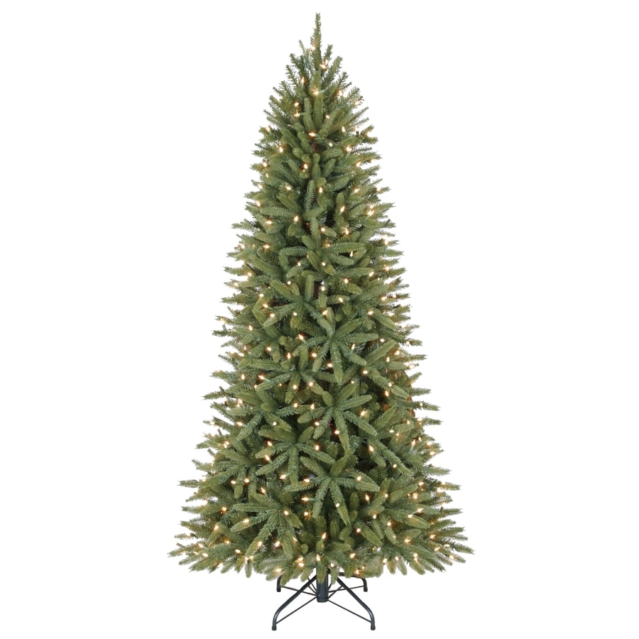 6.5' Pre-Lit Snow Flocked Layered Utica Slim Christmas ...