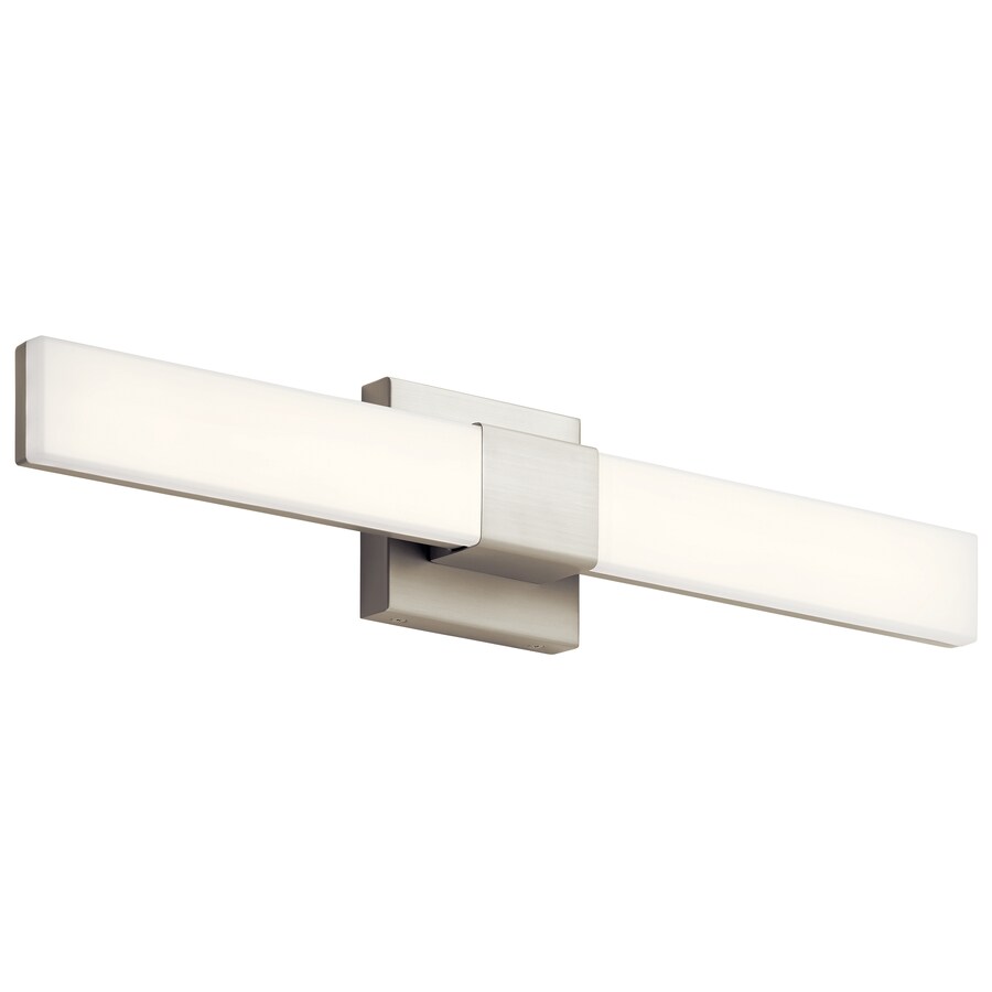 elan Neltev 2-Light Nickel Modern/Contemporary Vanity Light Bar in the ...
