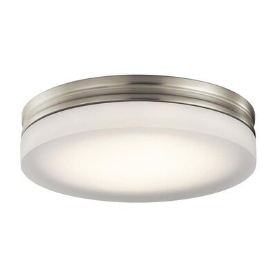 elan Rylee 11-in Brushed Nickel Modern/Contemporary Integrated LED Flush Mount Light elan Rylee 11-in Brushed Nickel Modern/Contemporary Integrated LED Flush Mount Light