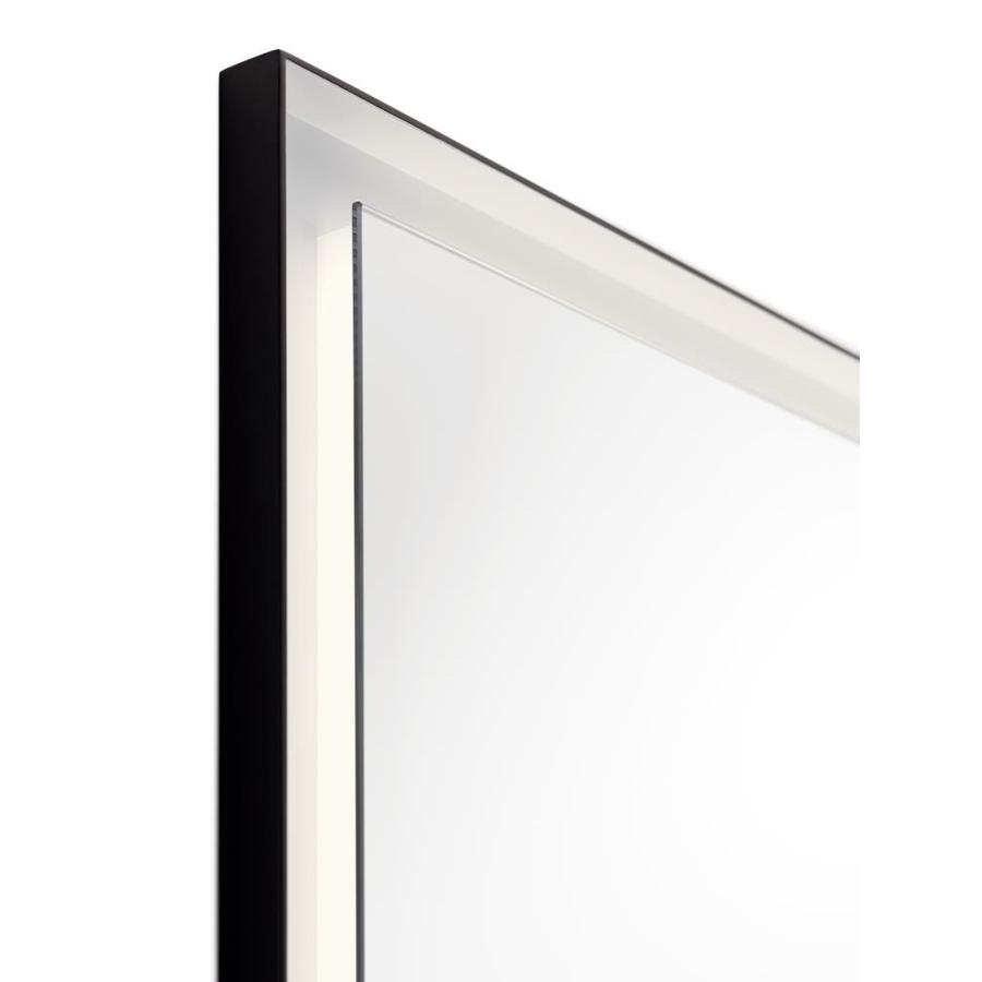 elan Ryame 23.5-in Matte Black Rectangular Lighted LED Bathroom Mirror ...