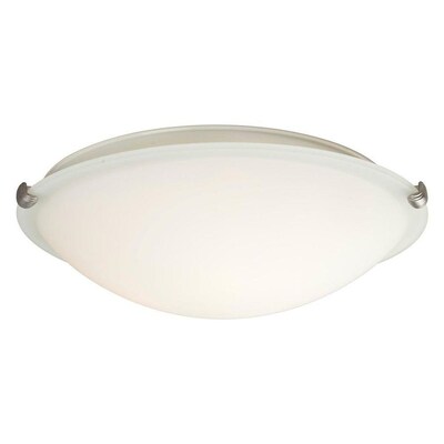 16-in Brushed Nickel Transitional Incandescent Flush Mount Light 16-in Brushed Nickel Transitional Incandescent Flush Mount Light