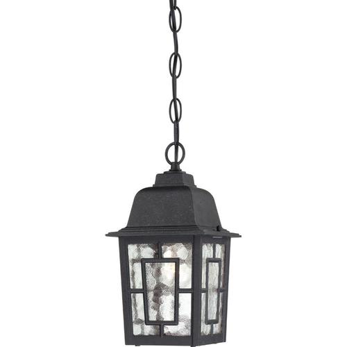 Textured Black Frosted Glass Pendant Light at