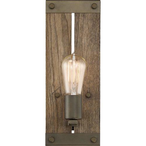 13.38in W 1Light Bronze Wall Sconce at