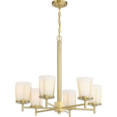 6-Light Natural Brass Traditional Chandelier 6-Light Natural Brass Traditional Chandelier