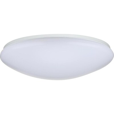 19-in White Industrial Integrated LED Flush Mount Light ENERGY STAR 19-in White Industrial Integrated LED Flush Mount Light ENERGY STAR