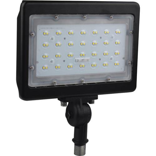 5717-Lumen 50-Watt Bronze Hardwired LED Flood Light in the Spot & Flood