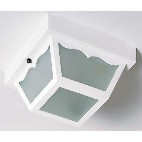 8.25in W White Outdoor Flush Mount Light in the Outdoor Flush Mount Lights department at