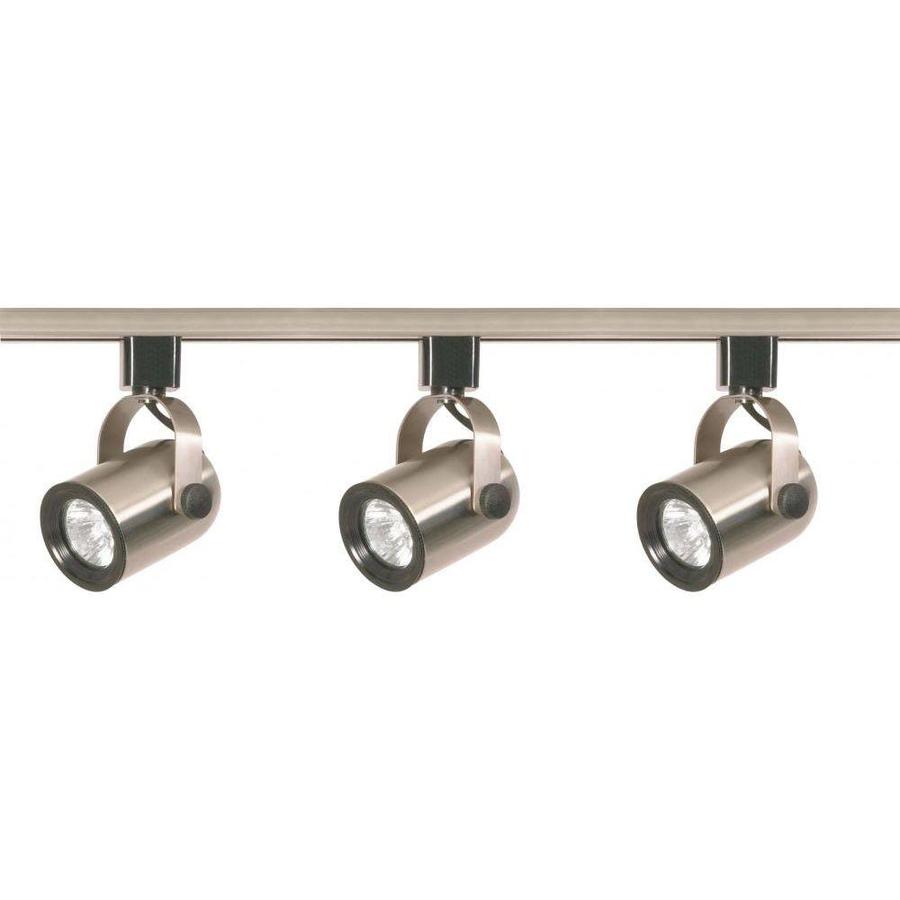 3 Light 48 In Brushed Nickel Standard Linear Track Lighting Kit In The   887958550456 