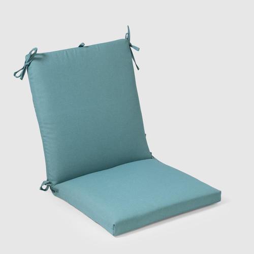 Plantation Patterns Turquoise Patio Chair Cushion in the Patio
