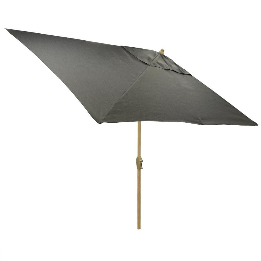 International Home 10 Ft Square Black With Black Aluminum Frame Push Button Tilt Garden Patio Umbrella And Base In The Patio Umbrellas Department At Lowes Com