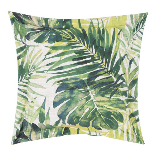 Allen Roth Allen Roth Graphic Print Kayan Leaf Citrine Square Throw Pillow In The Outdoor Decorative Pillows Department At Lowes Com