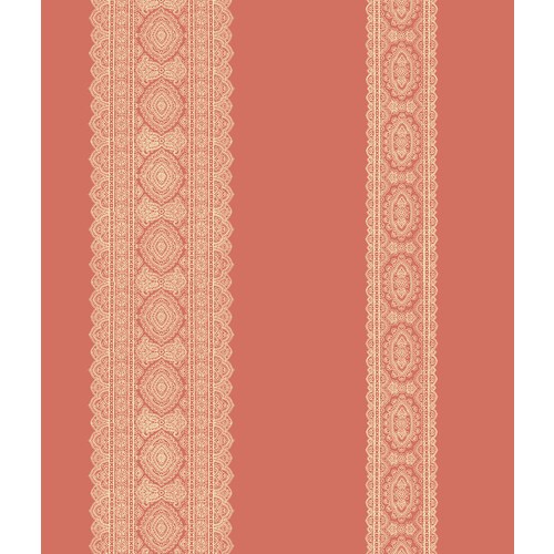 Brewster Wallcovering Kismet 56-sq ft Coral Non-Woven Stripes Unpasted ...