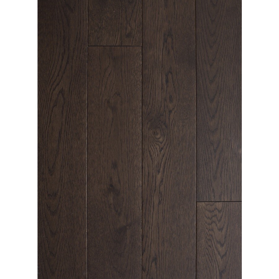 Green Leaf 4-in Wide x 3/4-in Thick White Oak Java Wirebrushed Solid