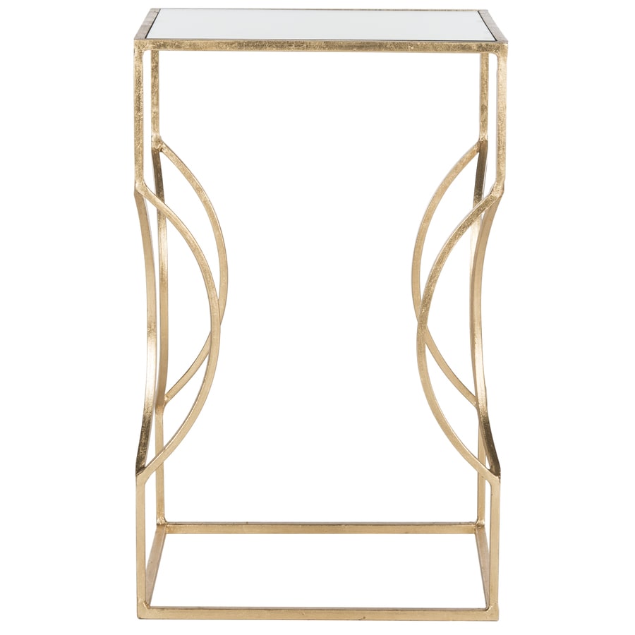 Safavieh Vera Antique Gold Leaf Glass End Table