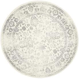 Round Rugs At Lowes Safavieh Adirondack Kashan Ivory Silver Round Indoor Lodge Area Rug Common 6 X