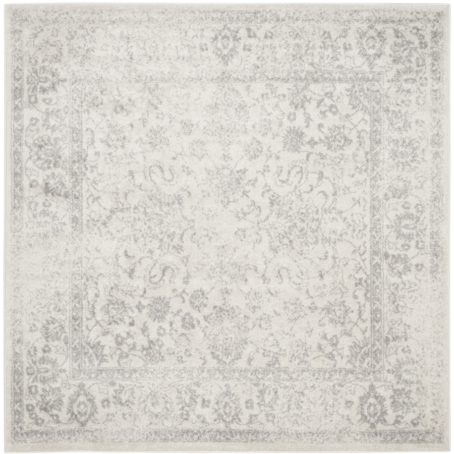 Safavieh Adirondack Kashan Ivory Silver Square Indoor Machine Made