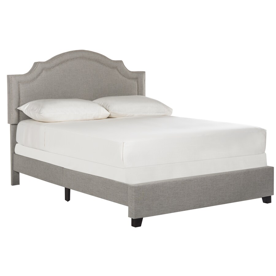 Safavieh Theron Light Gray Queen Bed Frame at Lowes.com