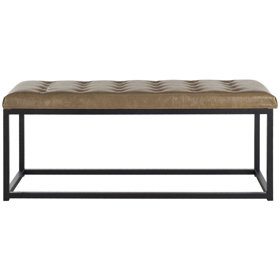Safavieh Reynlds Modern Tan Black Accent Bench At Lowes Com
