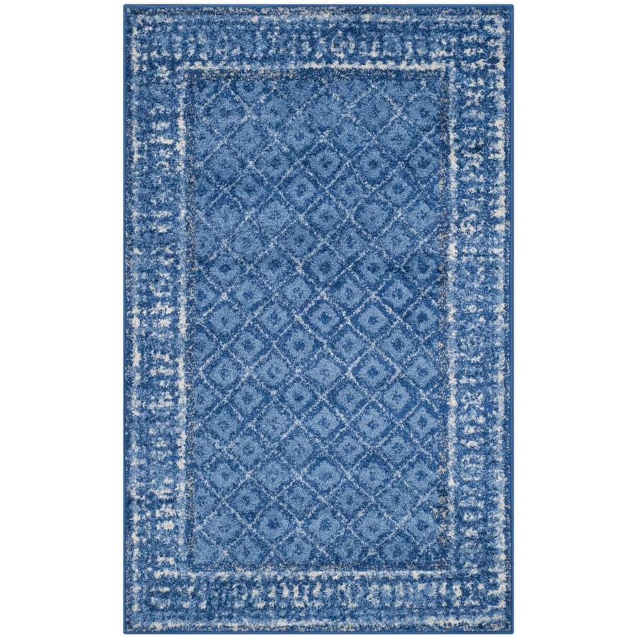 Safavieh Adirondack Tabriz Light Blue/Dark Blue Rectangular Indoor Machine-Made Vintage Throw Rug