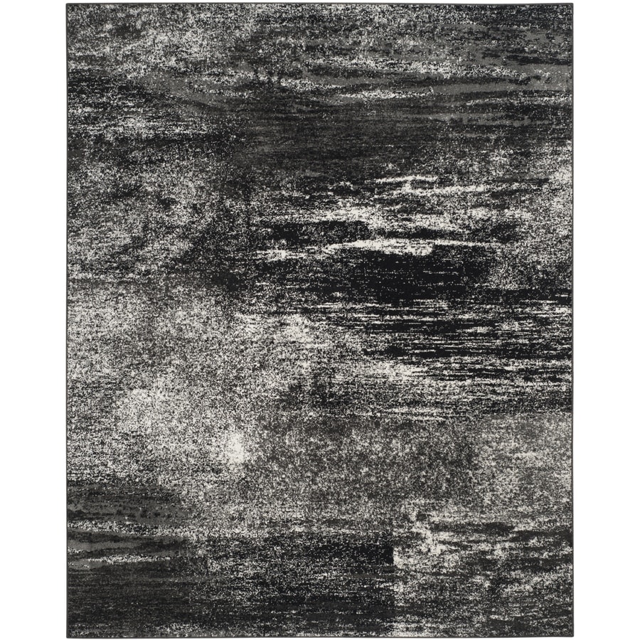 Safavieh Adirondack Zayne Silver/Black Rectangular Indoor Machine-Made Industrial Area Rug