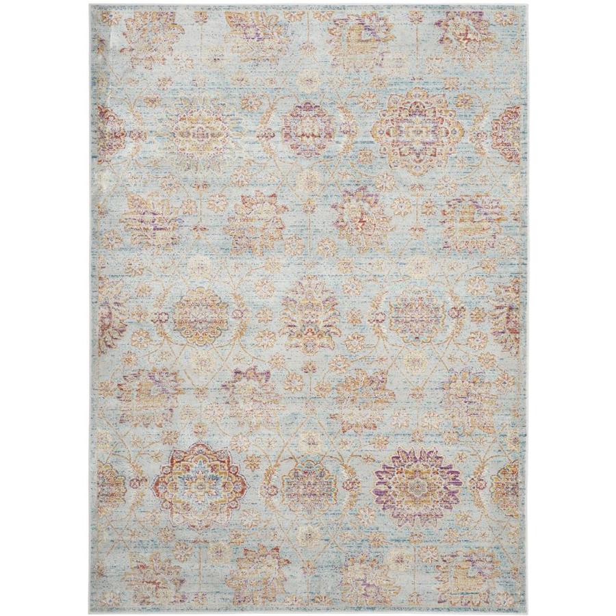 Safavieh Sevilla Grotto Light Blue/Multi Rectangular Indoor Machine-Made Vintage Area Rug (Common: 5 x 8; Actual: 5.3-ft W x 7.6-ft L)