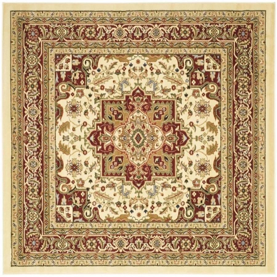 Safavieh Lyndhurst Heriz Ivory Red Square Indoor Machine Made