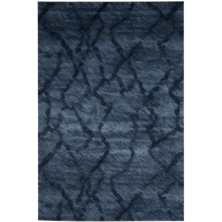 Safavieh Retro Mopani Blue Dark Indoor Distressed Area Rug Safavieh Retro Mopani Blue Dark Indoor Distressed Area Rug Common 6 X