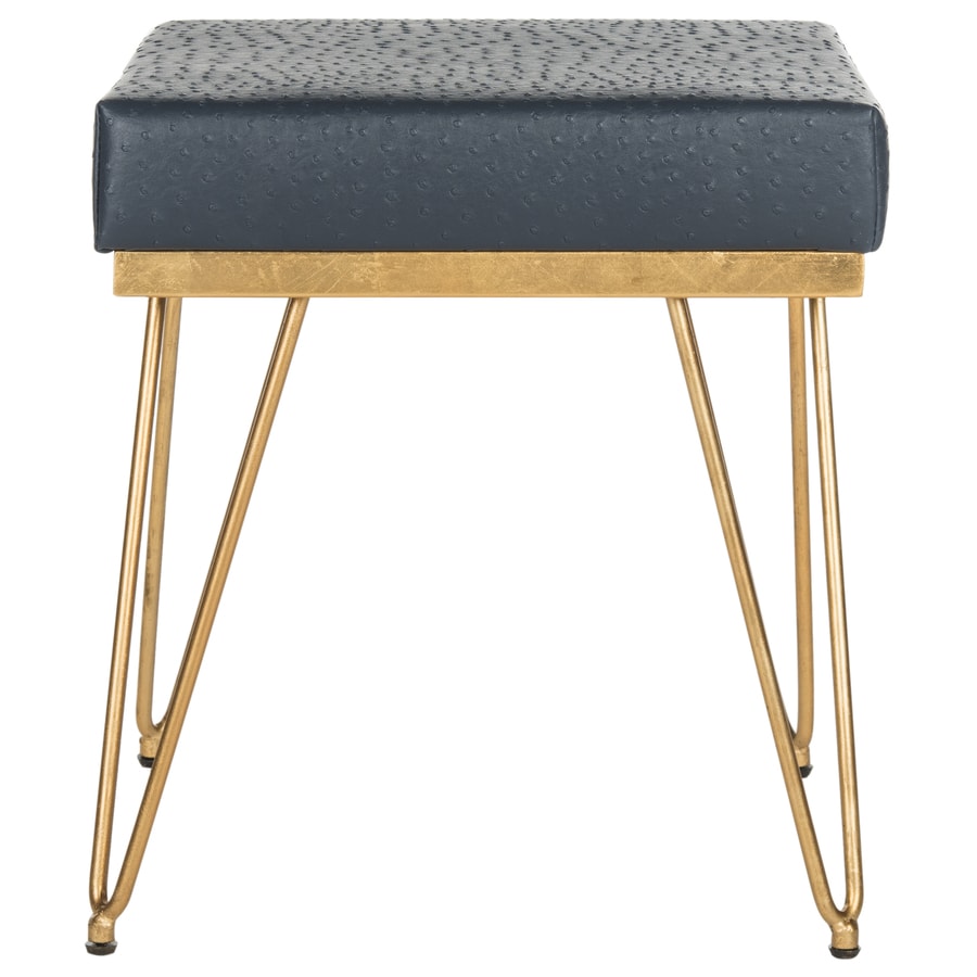 Safavieh Jenine Modern Navy/Gold Accent Bench at Lowes.com