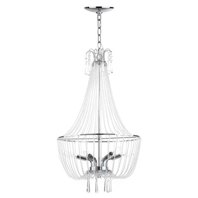 Safavieh Berlin 6-Light Chrome Transitional Crystal Chandelier Safavieh Berlin 6-Light Chrome Transitional Crystal Chandelier