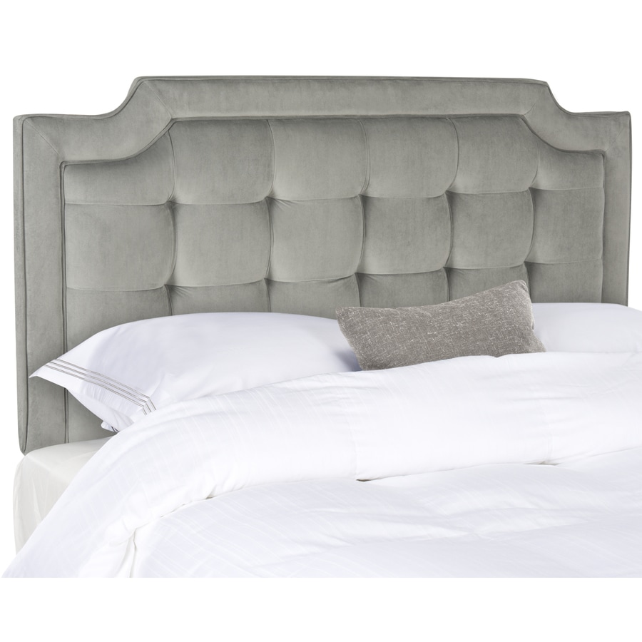 Safavieh Shire Pewter King Synthetic Upholstered Headboard Safavieh Shire Pewter King Synthetic Upholstered Headboard