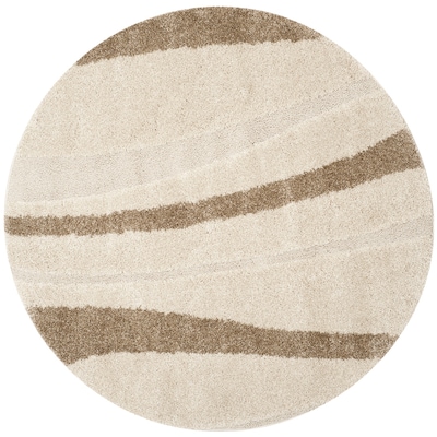 Willow Shag Cream Dark Brown Round Indoor Machine Made Area Rug Common 5 X Actual Ft Dia Introducing The Courtyard Cy7108 21a7 Terracotta Cream Area Rug From Safavieh Takes Clic Beauty Outside Of Home With Launch