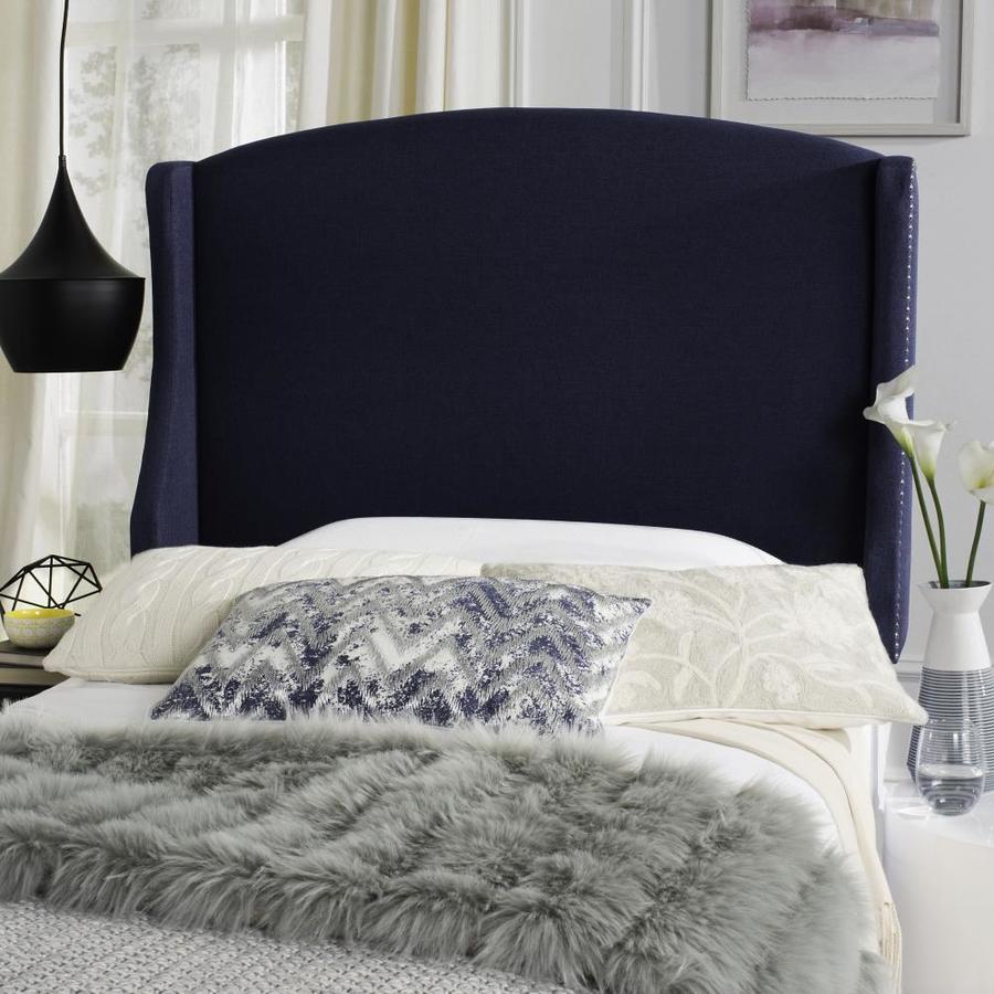 Safavieh Austin Navy Twin Linen Upholstered Headboard in the Headboards ...