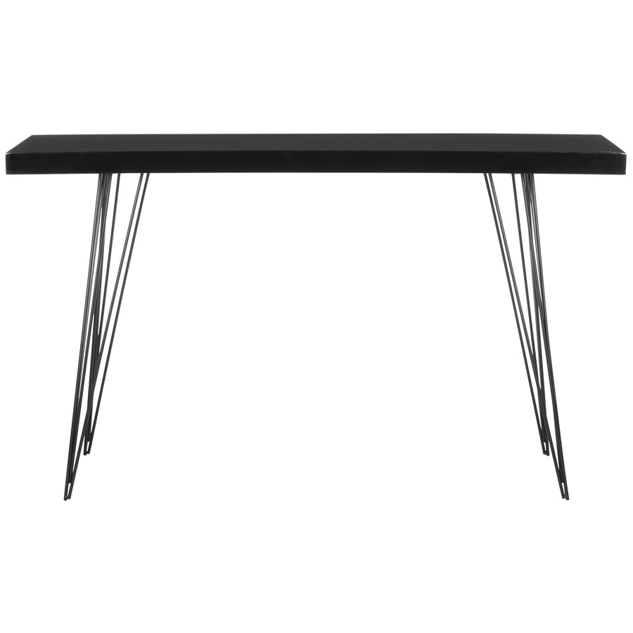 Safavieh Wolcott Black Wood Casual Console Table At Lowes Safavieh Wolcott Black Wood Casual Console Table