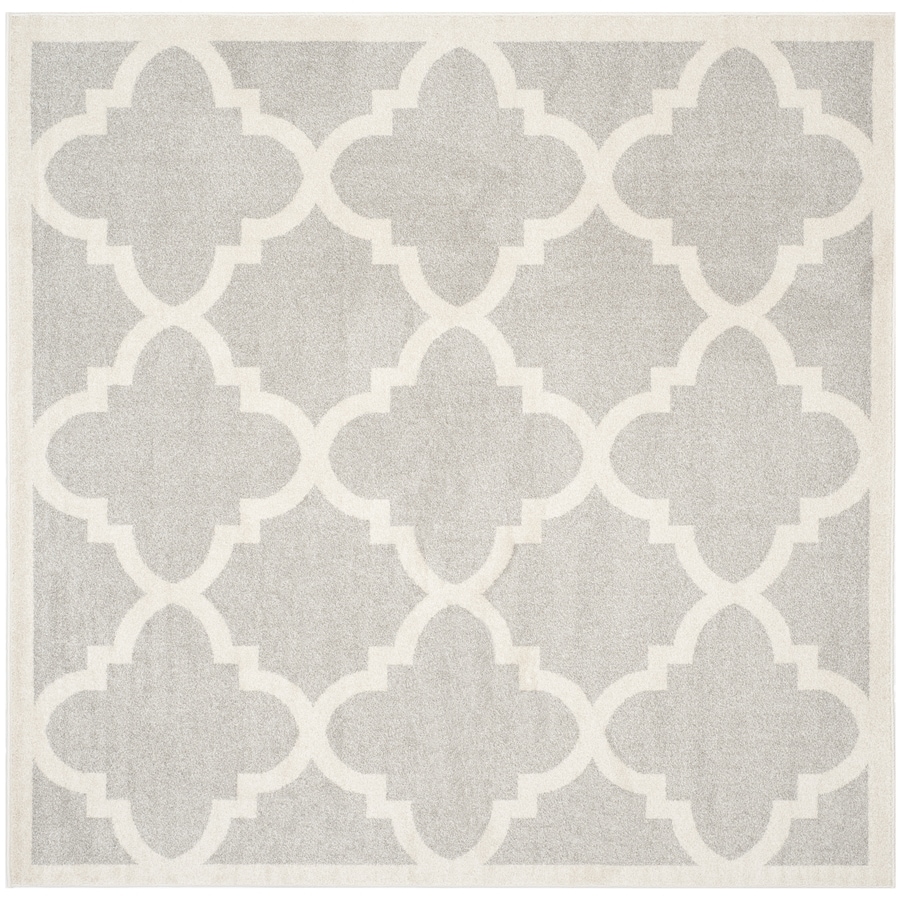 Safavieh Amherst Pompey Gray Beige Square Indoor Outdoor Safavieh Amherst Pompey Gray Beige Square Indoor Outdoor Moroccan Area Rug Common