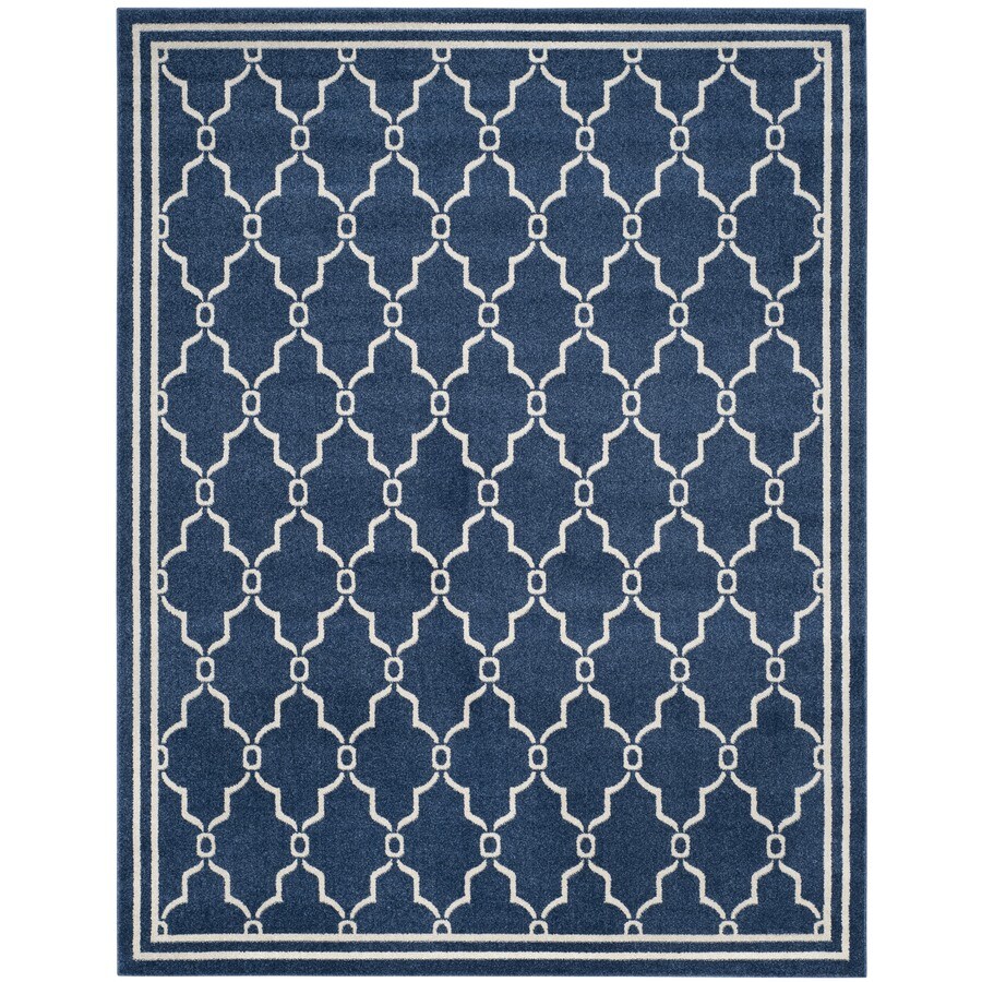 Safavieh Amherst Marion Navy Beige Indoor Outdoor Moroccan Area Safavieh Amherst Marion Navy Beige Indoor Outdoor Moroccan Area Rug Common 10