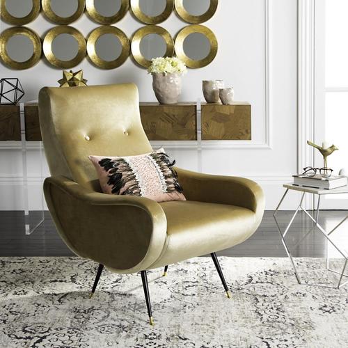 Safavieh Elicia Midcentury Camel Accent Chair at