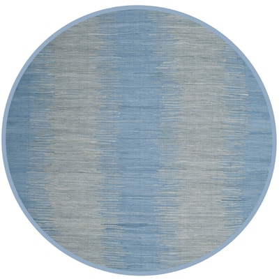 Safavieh Montauk Salina 6 x Light Blue Round Indoor Abstract Coastal Handcrafted Area Rug Safavieh Montauk Salina 6 x Light Blue Round Indoor Abstract Coastal Handcrafted Area Rug