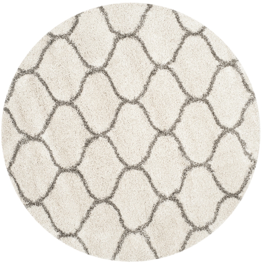 Safavieh Hudson Hathaway Ivory Gray Round Indoor Moroccan Area Safavieh Hudson Hathaway Ivory Gray Round Indoor Moroccan Area Rug Common 9