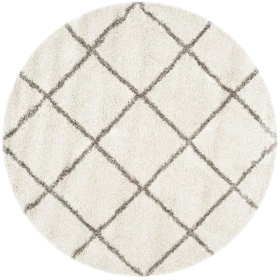 Safavieh Hudson Beckham Ivory Gray Round Indoor Area Rug Safavieh Hudson Beckham Ivory Gray Round Indoor Area Rug Common 5 X Actual Ft Dia